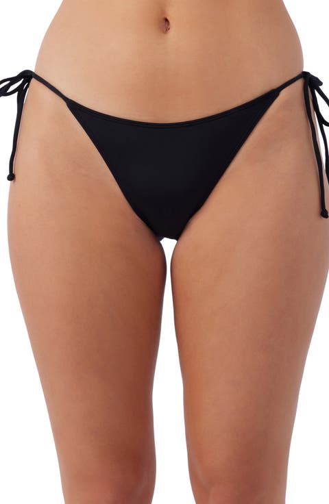 Saltwater Solids Maracas Side Tie Bikini Bottoms