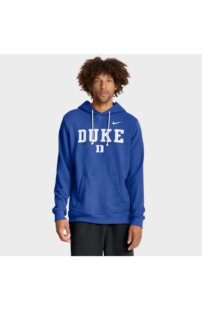 Nike Men's Nike Royal Duke Blue Devils 2025 Sideline Standard Issue Dri-FIT Hoodie, Main, color, Royal