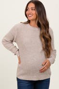 PinkBlush Waffle Knit Rounded Hem Sweater