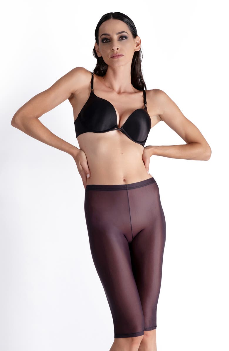 LECHERY<sup>®</sup> Lustrous Sheer Capri Tights, Alternate, color, Black