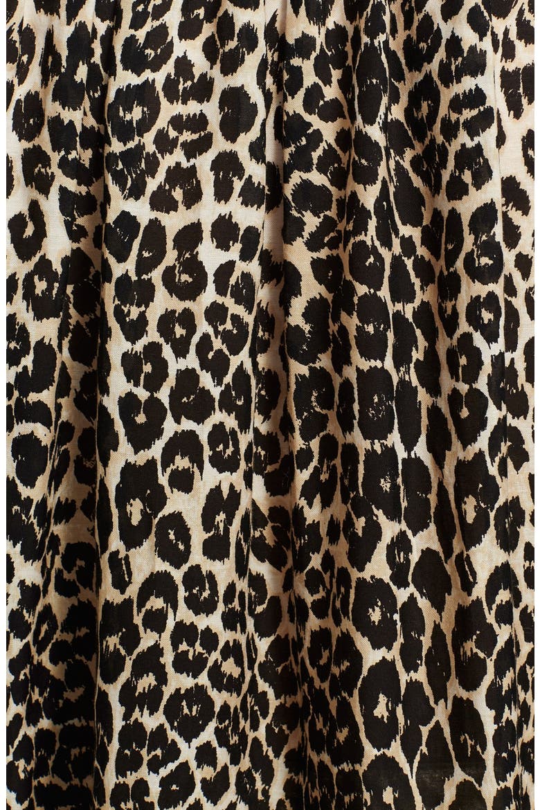 Leopard Print Peasant Top, Alternate, color, LEOPARD MULTI