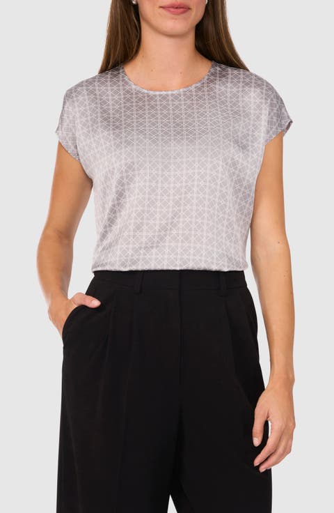 Cap Sleeve Satin Top