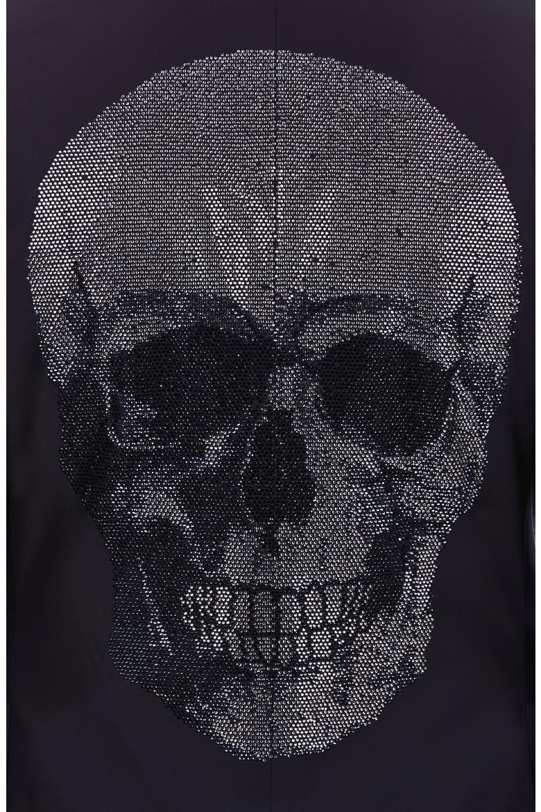 Socrates Skull Black Blazer, Alternate, color, BLACK