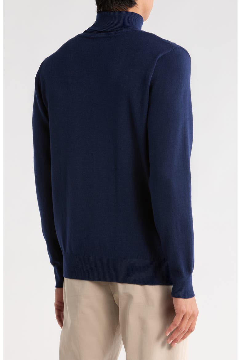 Slim Fit Turtleneck Sweater, Alternate, color, NAVY