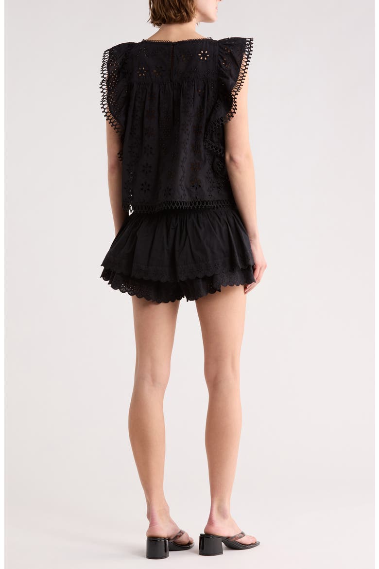 Eyelet Trim Bloomer Shorts, Alternate, color, BLACK