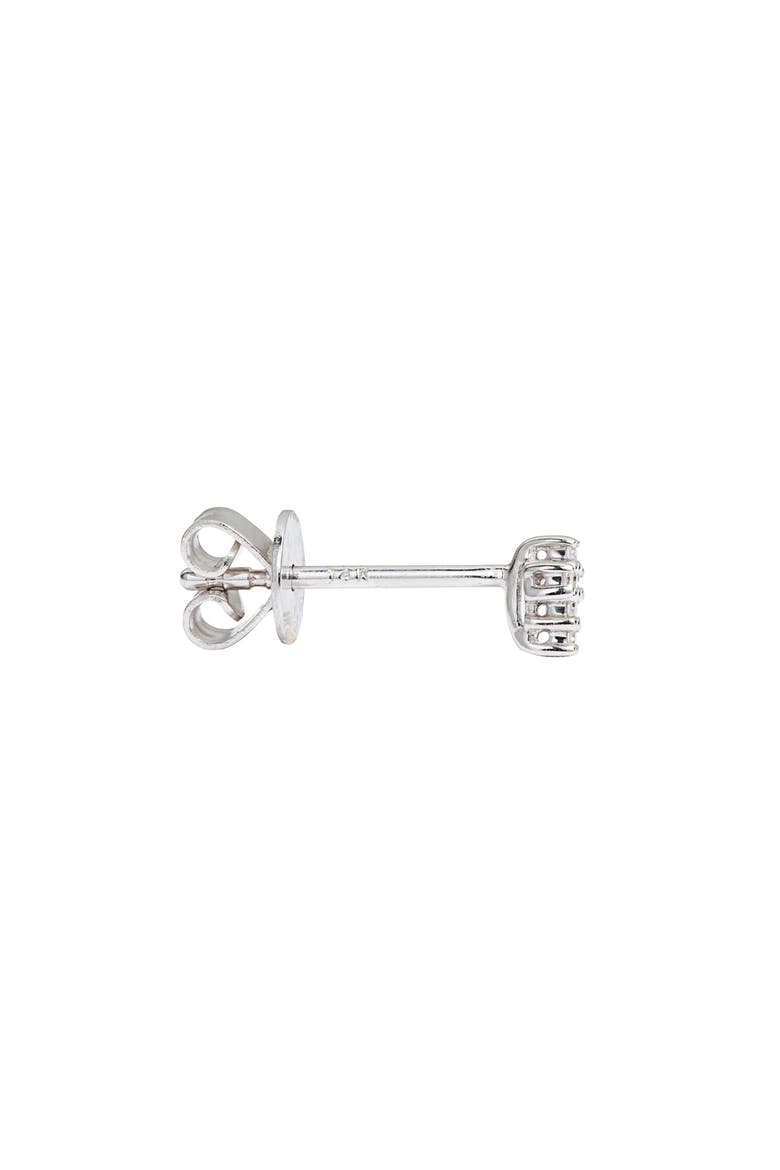 Diamond Cross Stud Earrings, Alternate, color, WHITE