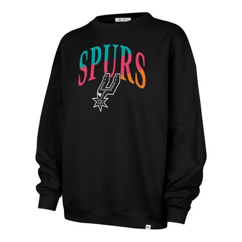 Women's '47 Black San Antonio Spurs Imprint Oversized Sweatshirt