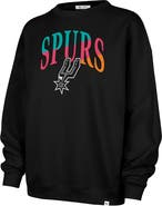 '47 Women's '47 Black San Antonio Spurs Imprint Oversized Sweatshirt