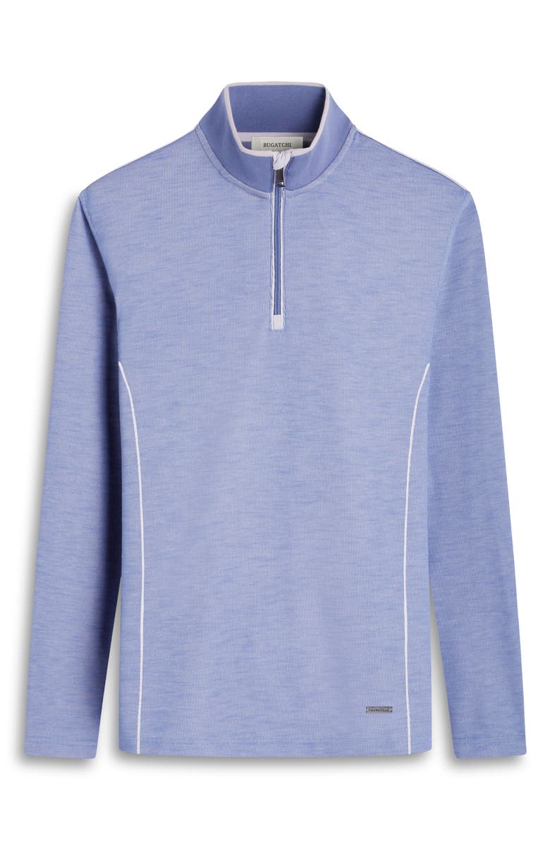Bugatchi Quarter Zip Performance Pullover, Alternate, color, Cobalt