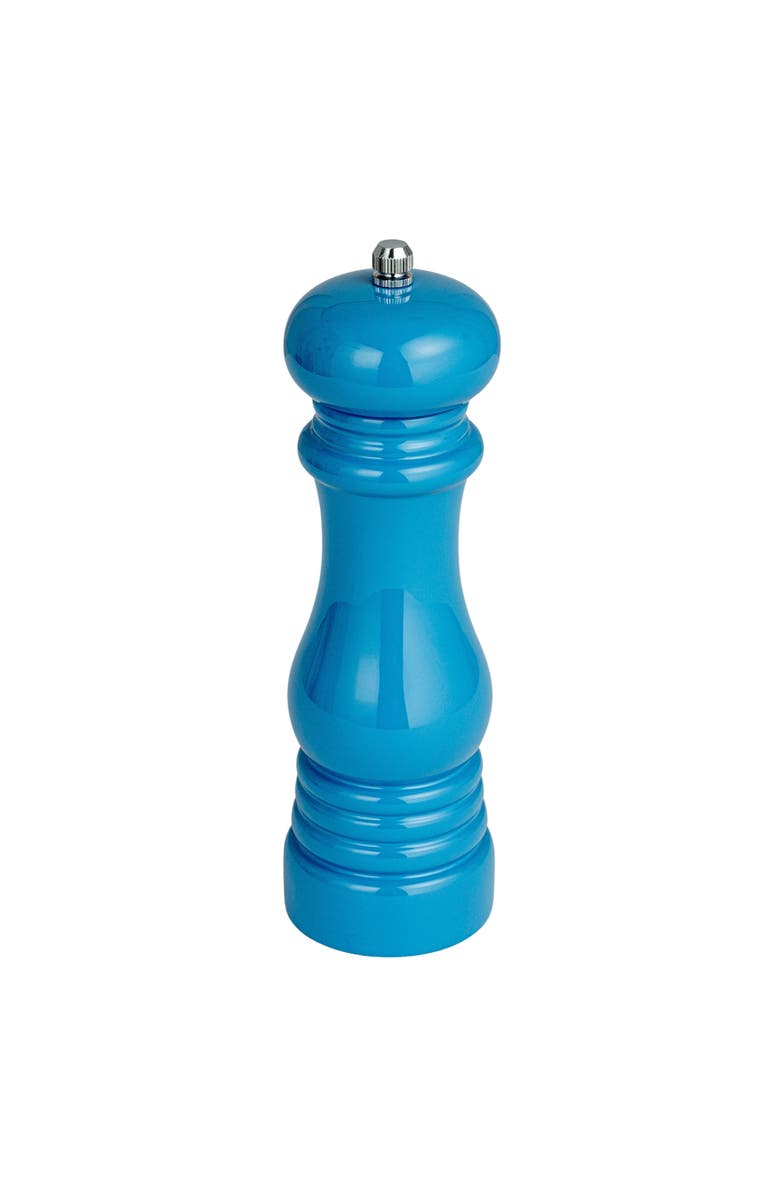 Storied Home Rubberwood Elegance Pepper Mill, Blue, Main, color, Blue