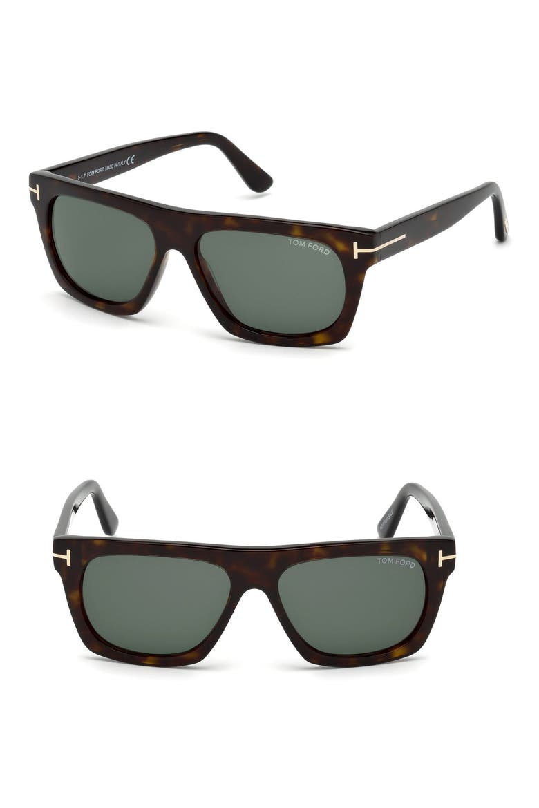 Ernesto 55mm Sunglasses, Main, color, DARK HAVANA/ GREEN LENSES