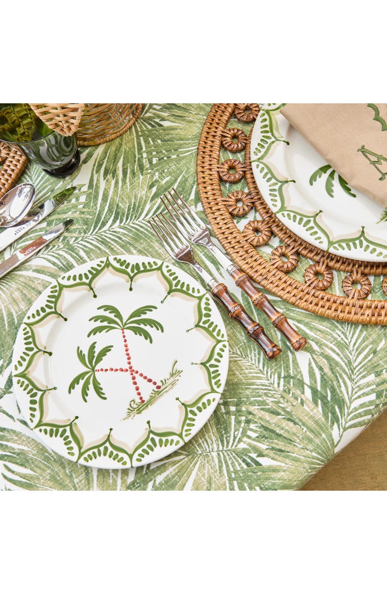 Mrs. Alice Jardin de Palmier Starter Plates, Alternate, color, Green