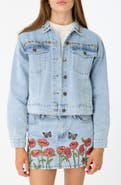 Fade Out Loud Nina Studded Denim Trucker Jacket