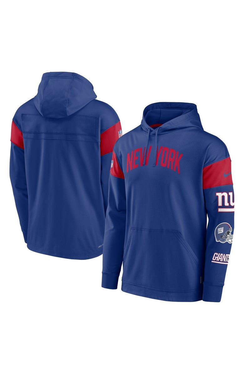 Nike Men's Nike Royal New York Giants Sideline Athletic Arch Jersey Performance Pullover Hoodie, Main, color,
