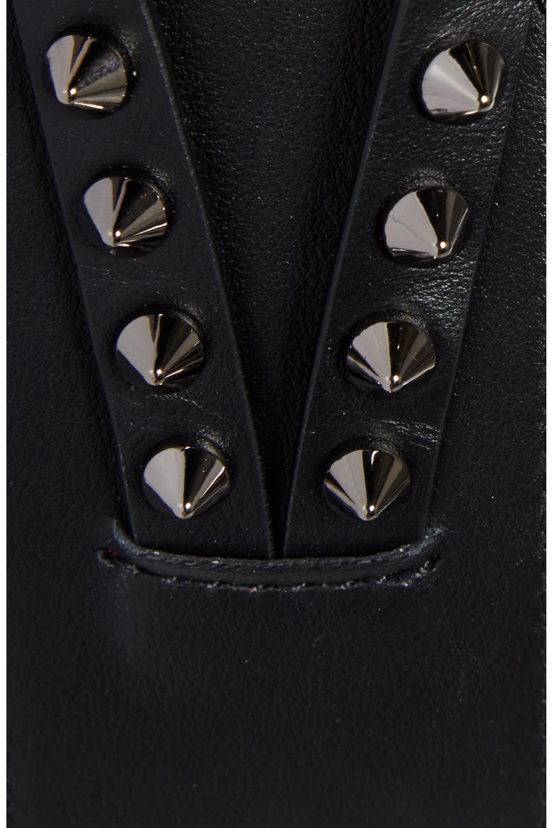 Cabata Spike Leather Corset Belt, Alternate, color, BLACK/ GUN METAL