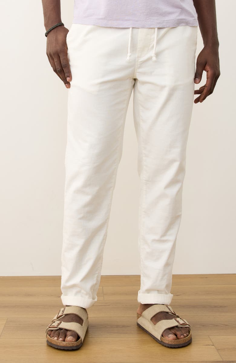 Marine Layer Saturday Stretch Cotton Beach Pants, Alternate, color, White