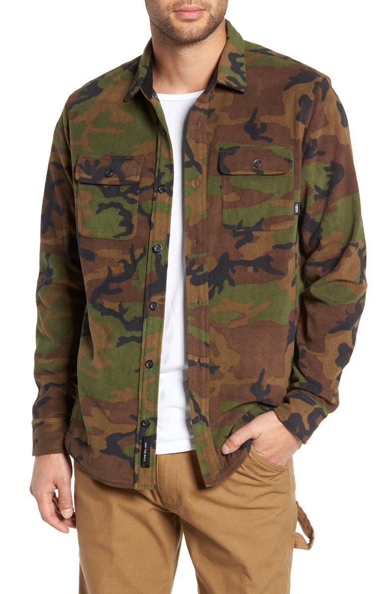 Vans Hillcrest Fleece Shirt Jacket, Main, color,