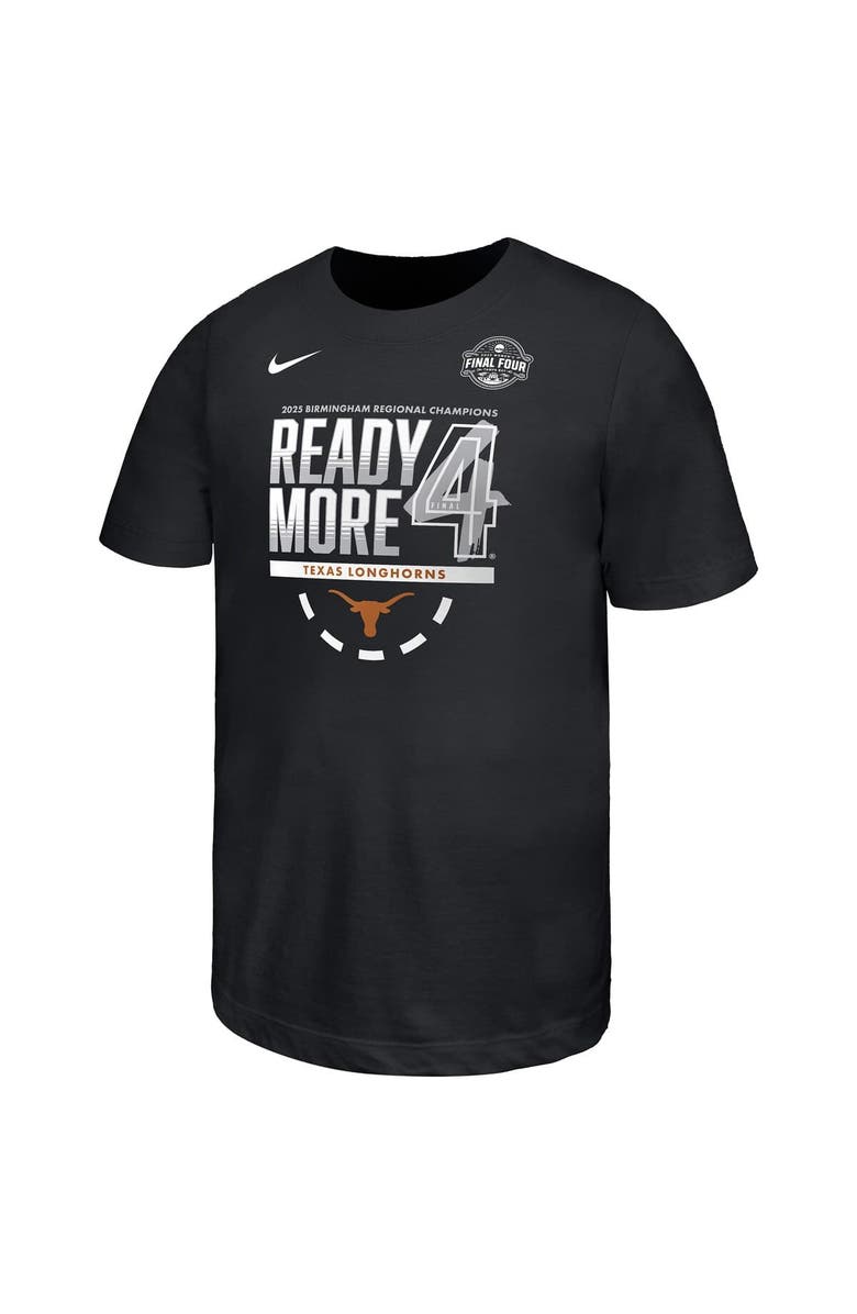 Nike Youth Nike  Black Texas Longhorns 2025 NCAA Women's Basketball Tournament March Madness Final Four Locker Room T-Shirt, Alternate, color, 