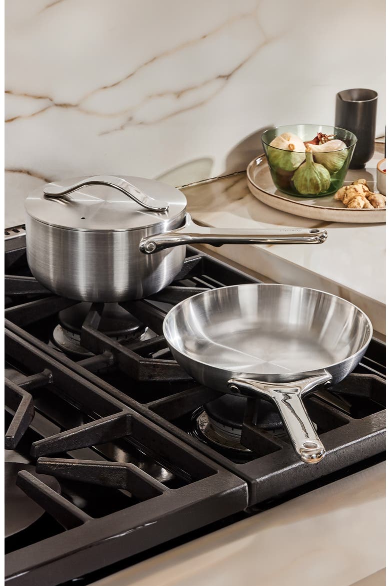 Stainless Steel 8" Fry Pan & 1.75-Quart Sauce Pan Set, Alternate, color, STAINLESS STEEL