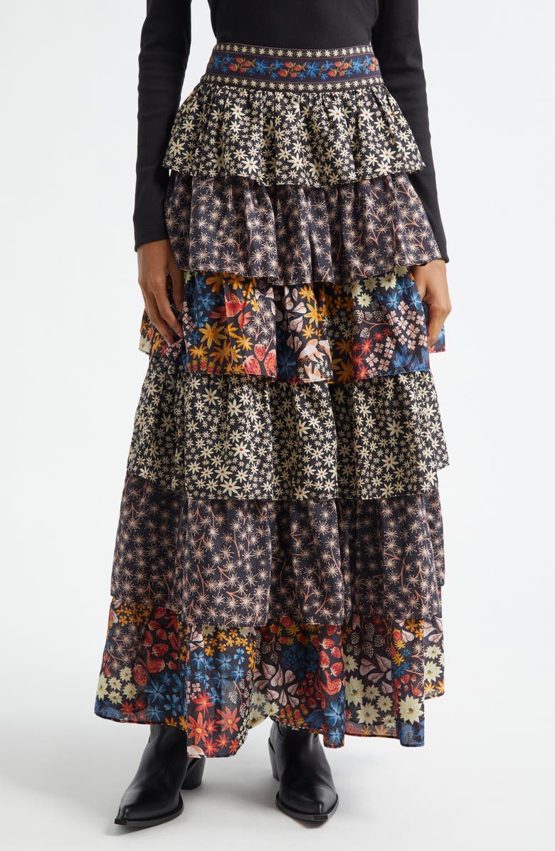 FARM Rio Jujus Garden Midi Skirt, Main, color, 