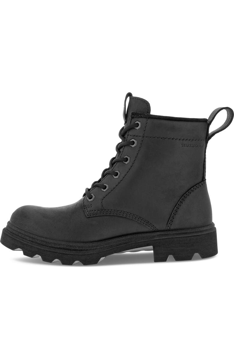 ECCO Grainer Lace-Up Leather Combat Boot, Alternate, color,