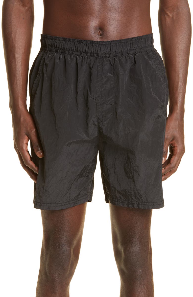 Stone Island Logo Patch Nylon Metal Swim Trunks, Main, color,
