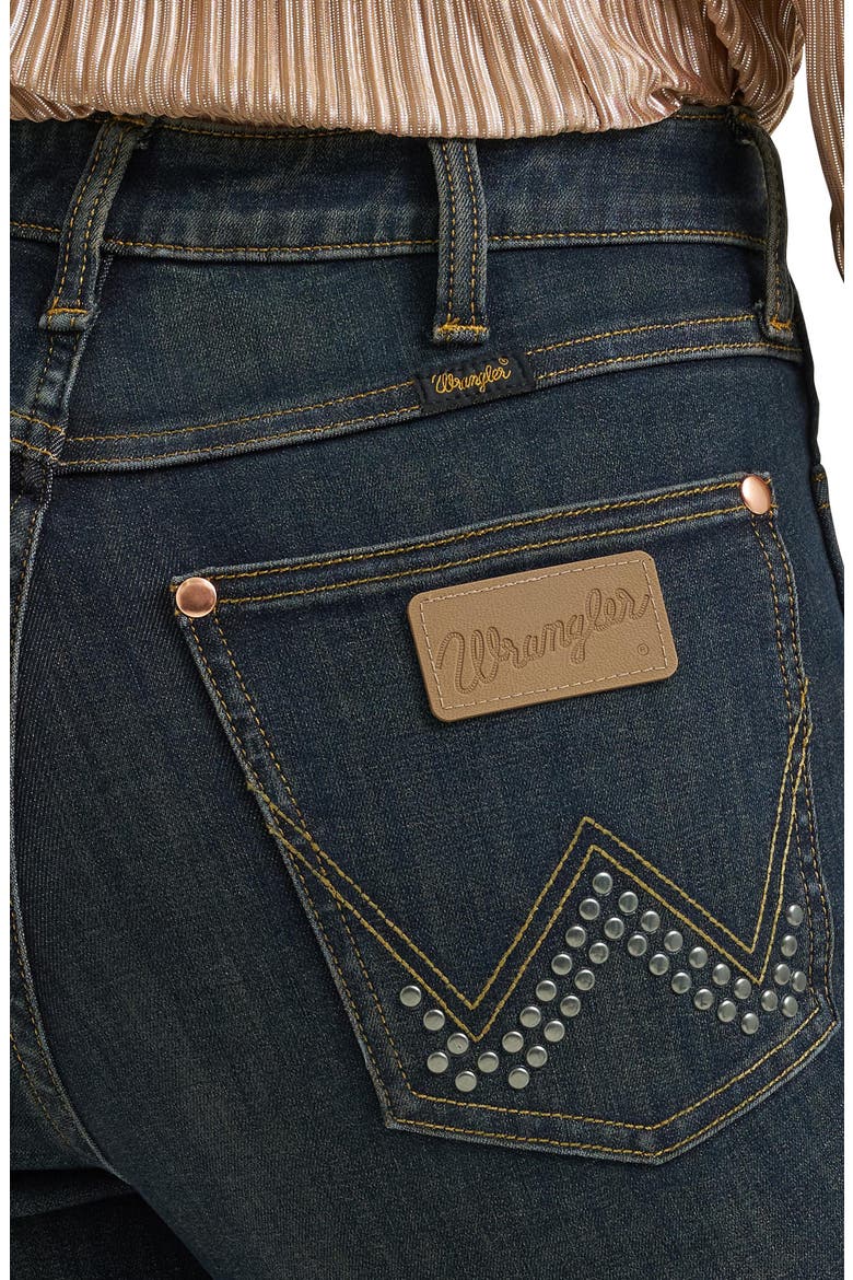 Western High Waist Straight Leg Jeans, Alternate, color, DARK DENIM