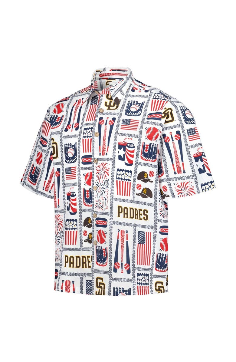 Reyn Spooner Men's Reyn Spooner White San Diego Padres Americana Button-Up Shirt, Alternate, color, White