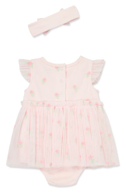 Shop Little Me Flowers Popover Skirted Bodysuit & Headband Set
