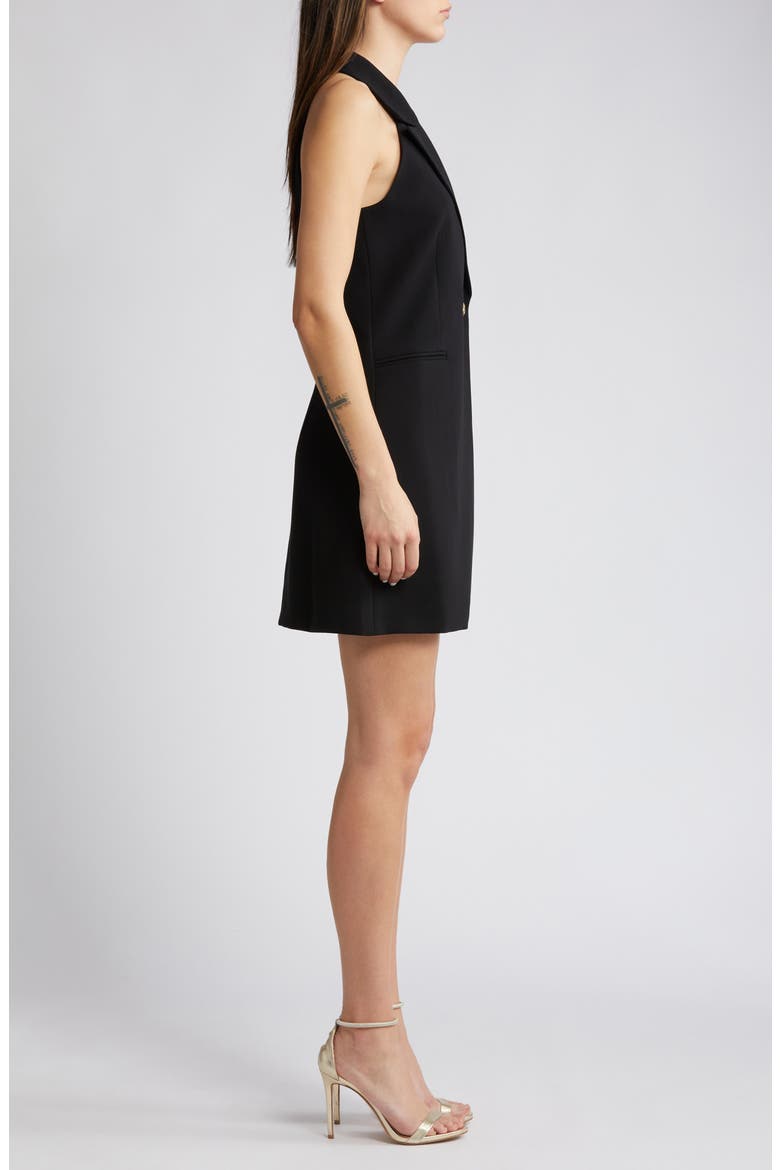 Whisper Sleeveless Blazer Minidress, Alternate, color, BLACKOUT
