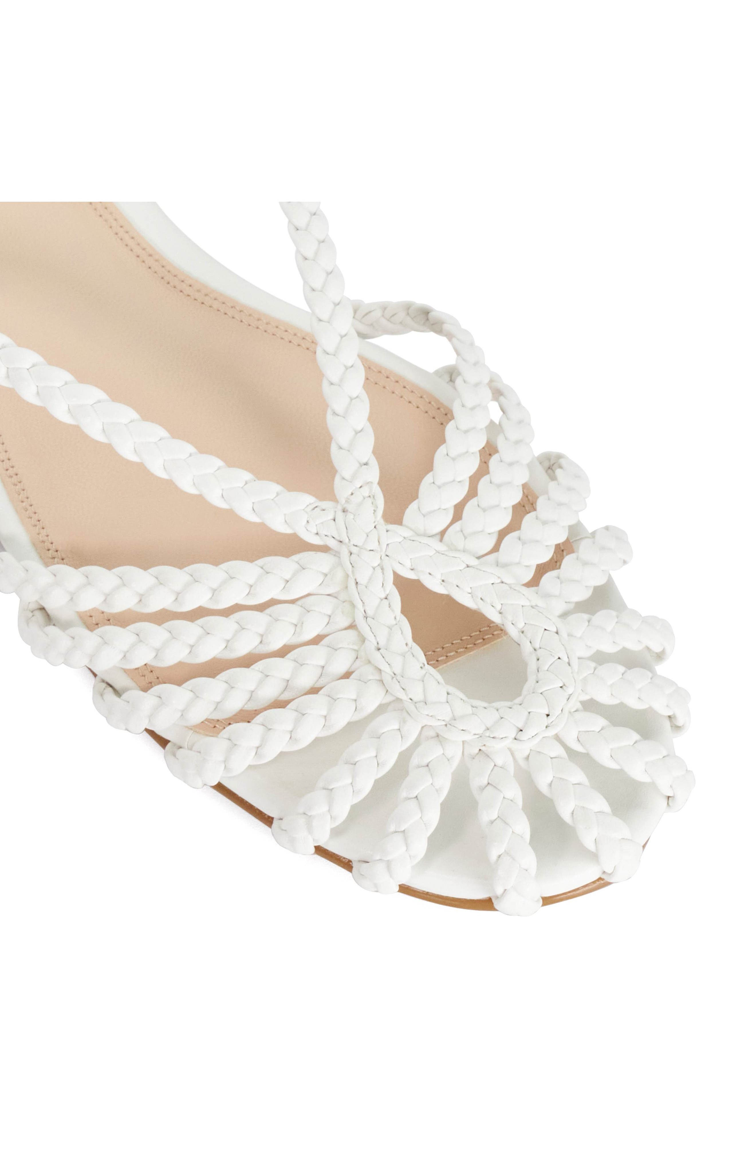 Dune London Hoopla Faux Leather Flat, Alternate, color, White