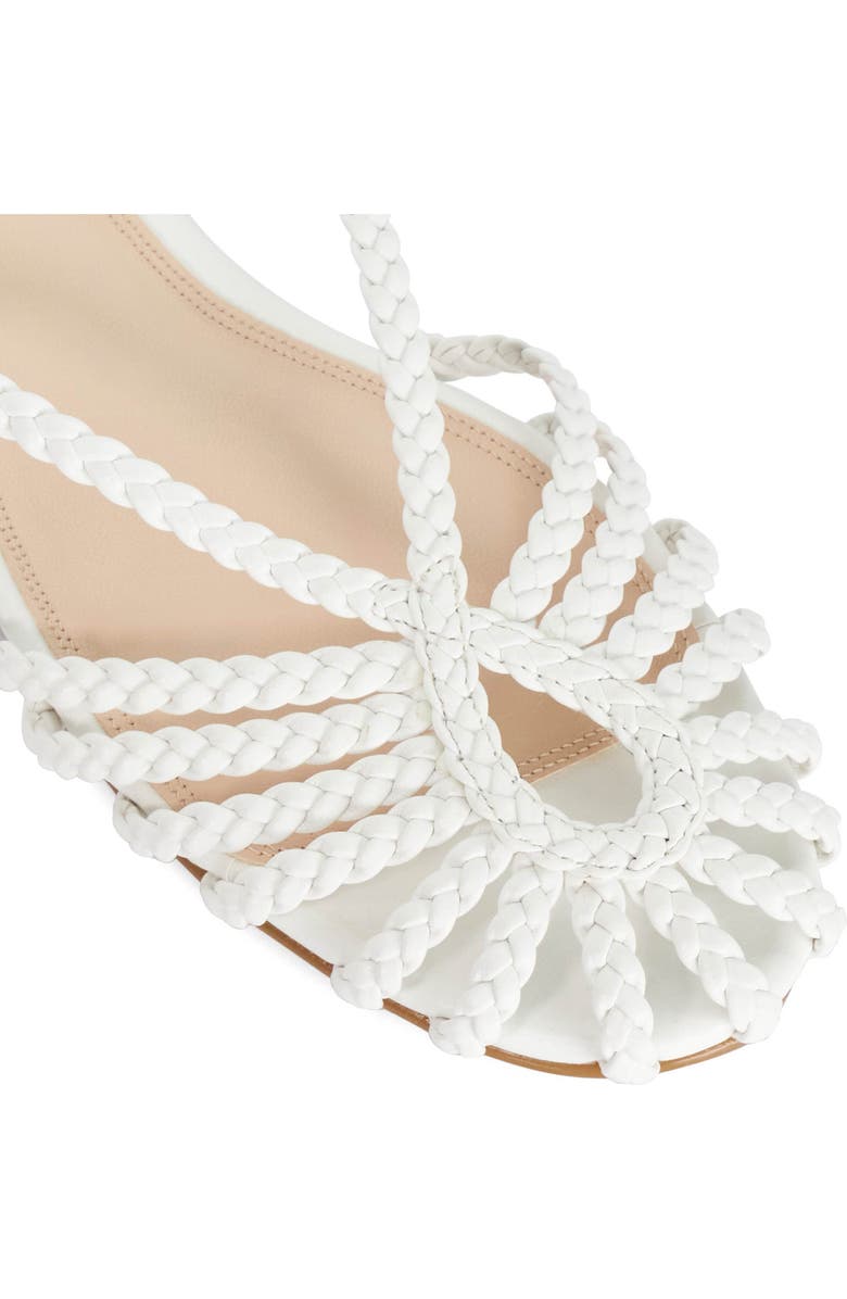 Dune London Hoopla Faux Leather Flat, Alternate, color, White