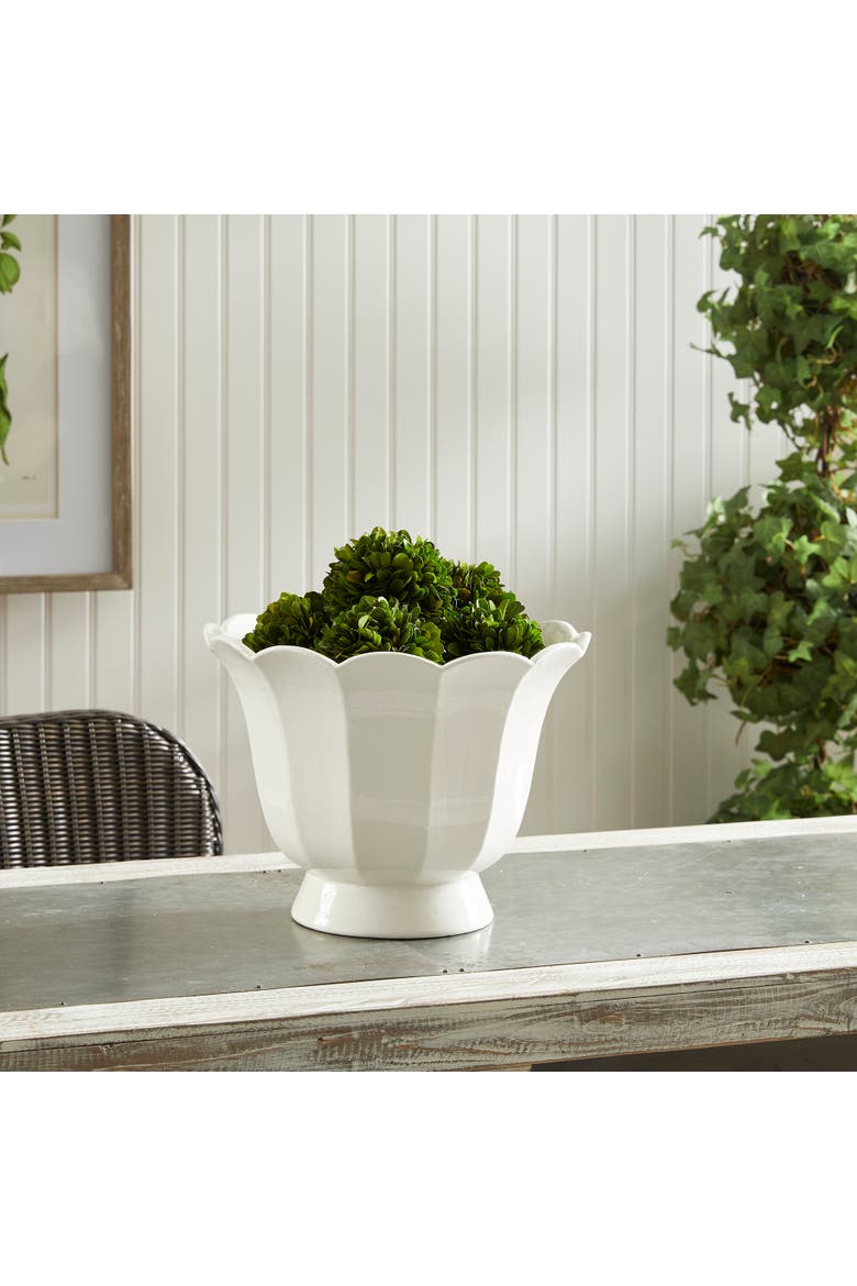 Mirabelle Fluted Cachepot Large, Alternate, color, White