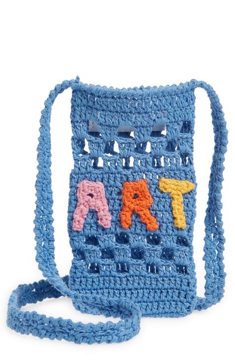 Art Crochet Phone Crossbody Bag