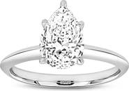 LuvMyJewelry Ava 14K Gold Pear Lab Grown Diamond Solitaire Ring - 1.5 Ct