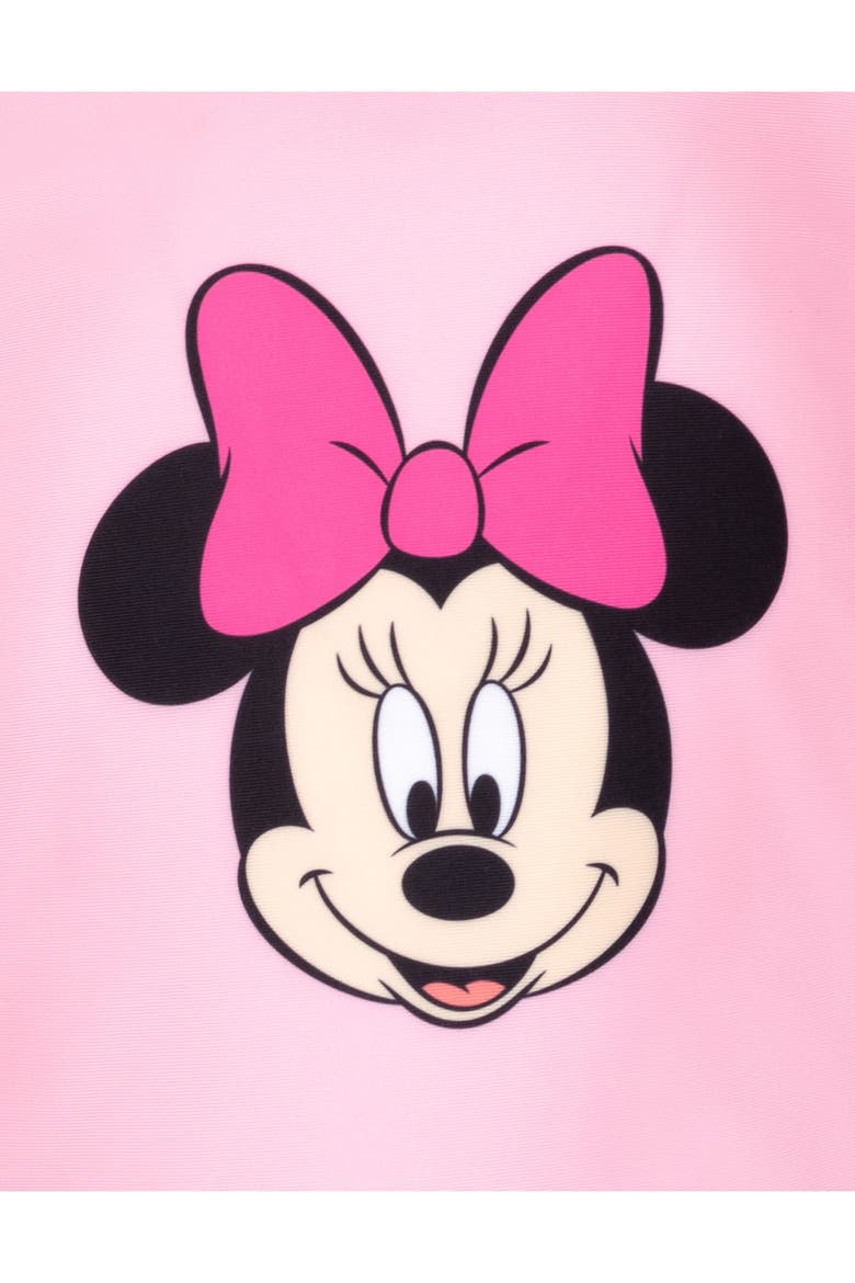 Minnie Mouse 2-Piece Swimwear Rash Guard and Shorts Set, Alternate, color, Minnie Bright Pink