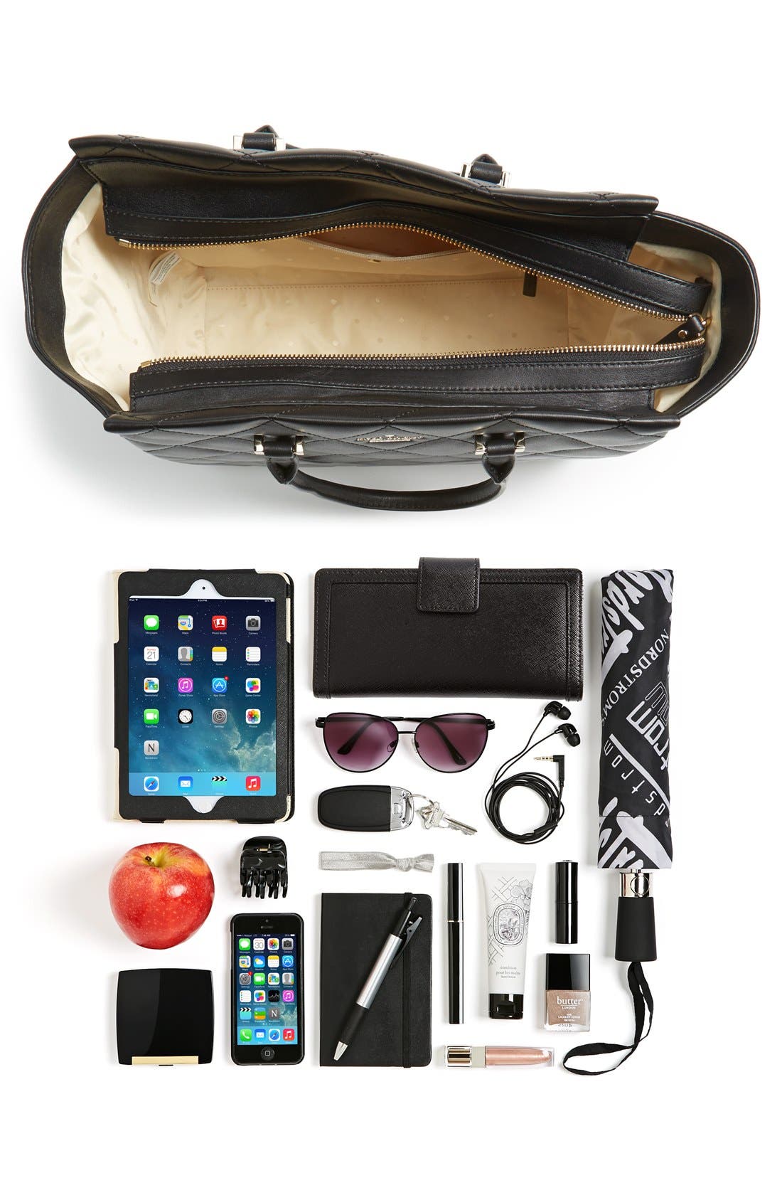 Kate Spade New York 'emerson place - hayden' quilted leather satchel, Alternate, color, 