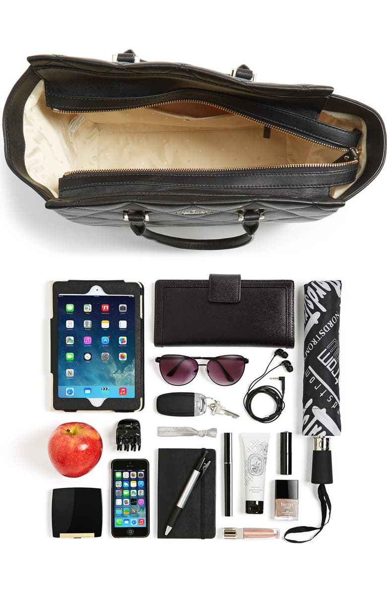 Kate Spade New York 'emerson place - hayden' quilted leather satchel, Alternate, color,