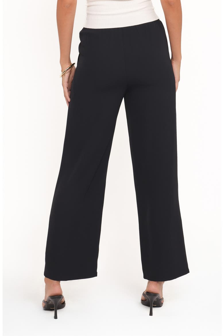 Clark Wide Leg Crepe Pants, Alternate, color, BLACK