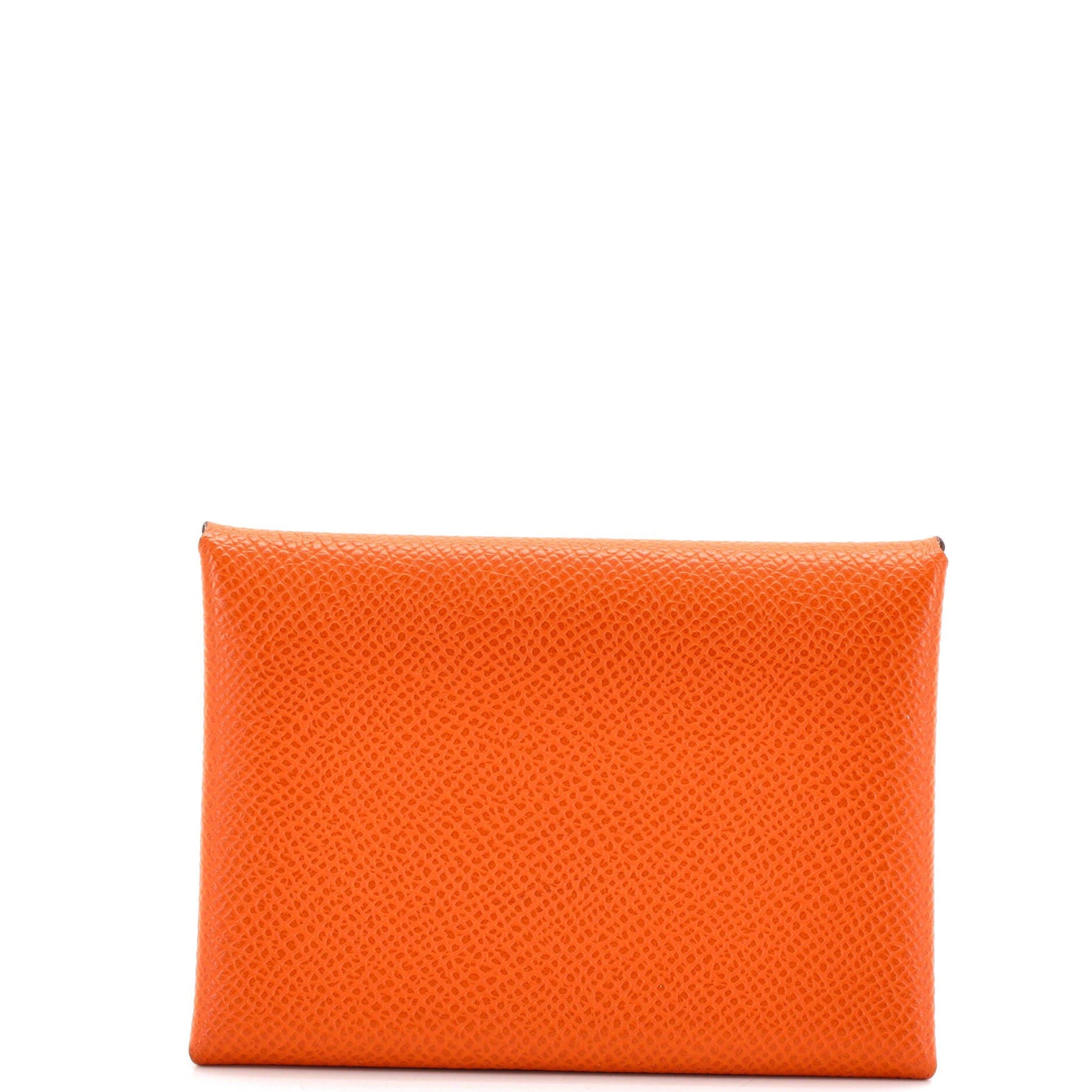 Calvi Duo Card Holder Epsom, Main, color, Verso-Orange H/Lime