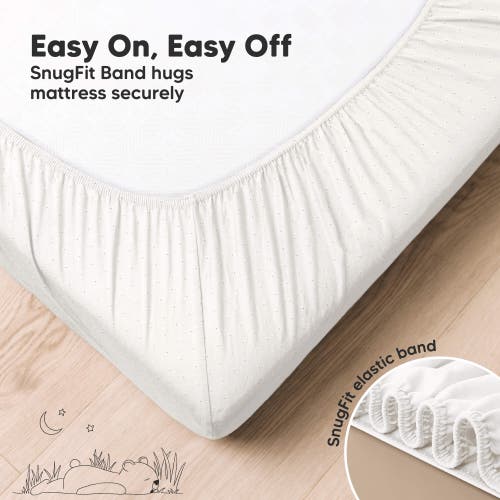 Keababies 2-pack Aereo Fitted Crib Sheets In Soft White
