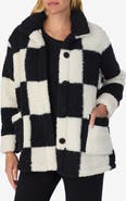Sanctuary Checkered Faux Shearling Jacket