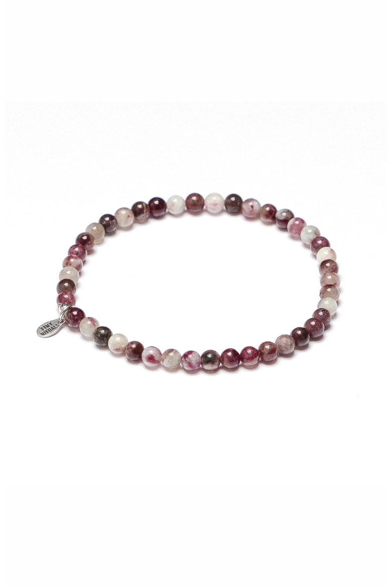 Natural Plum Blossom Tourmaline Energy Bracelet, Main, color, Soft Purple