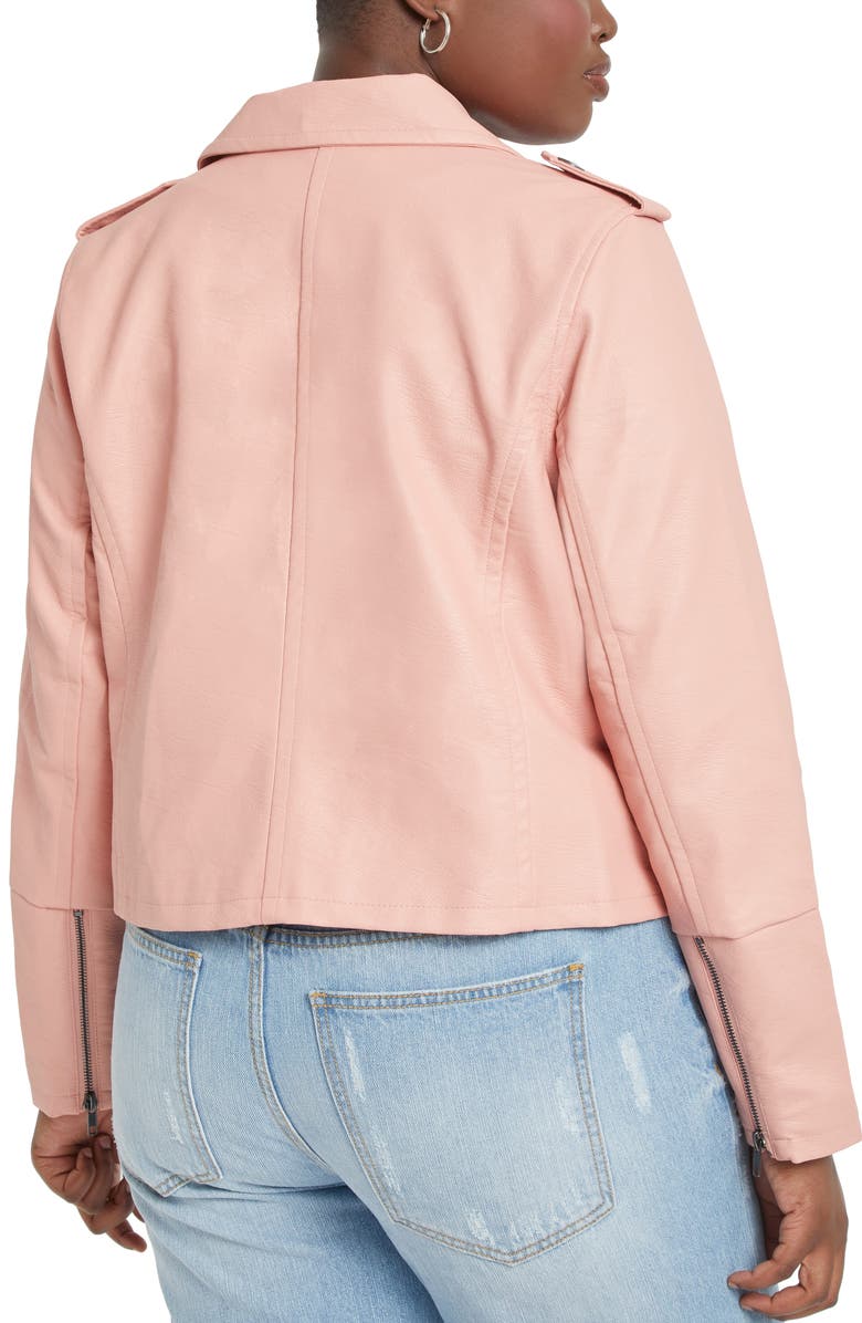 ELOQUII Studio Moto Jacket, Alternate, color,