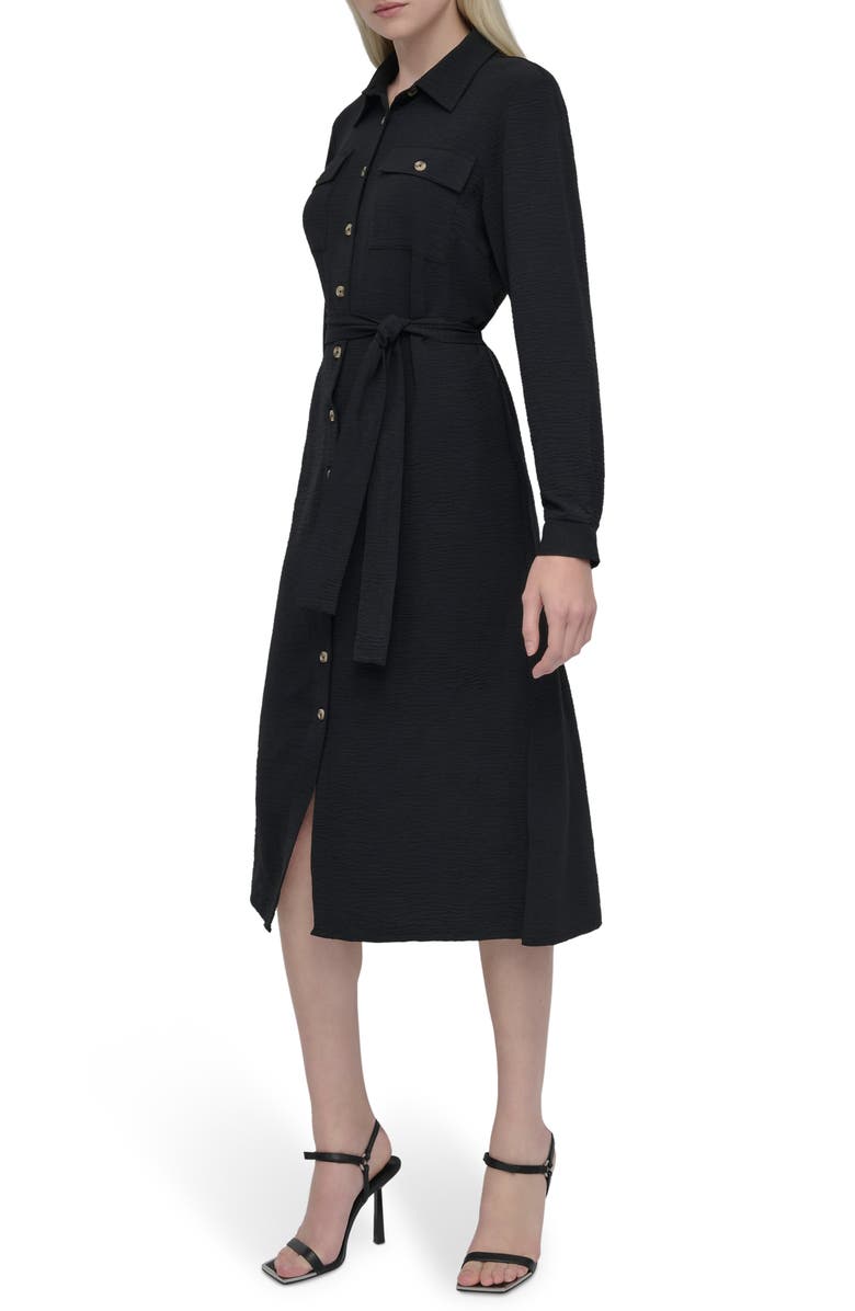 DKNY Long Sleeve Shirtdress, Alternate, color,
