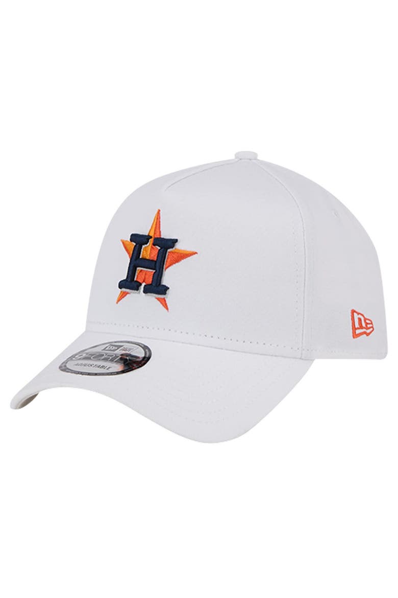 Men's New Era White Houston Astros TC A-Frame 9FORTY Adjustable Hat, Main, color, White