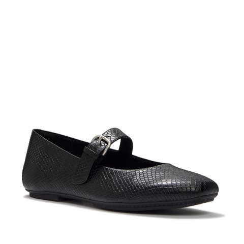 Delicato Snake Mary Janes Flats