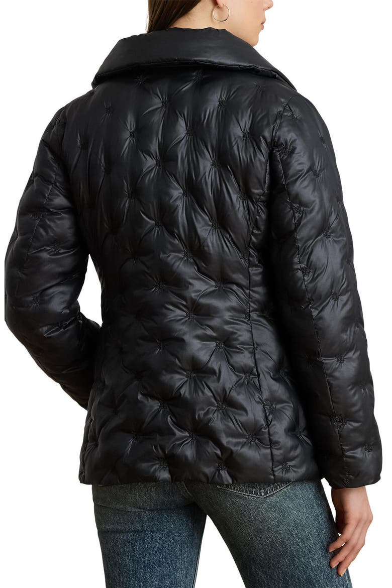 Monogram Quilted Puffer Jacket, Alternate, color, BLACK