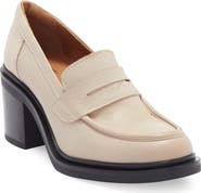 Miz Mooz Day Block Heel Penny Loafer