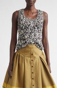 Christopher John Rogers Marled Cotton Sweater Tank